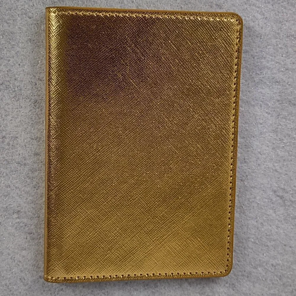 Elton John Farewell Yellow Brick Road Gold Metallic Passport Holder Cover